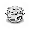 Bulbasaur, charmander and Squirtle surrounding a pokeball tattoo design idea