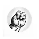 fist with LIAM on the knuckles tattoo design idea