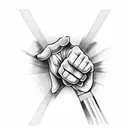 fist with LIAM on the knuckles tattoo design idea