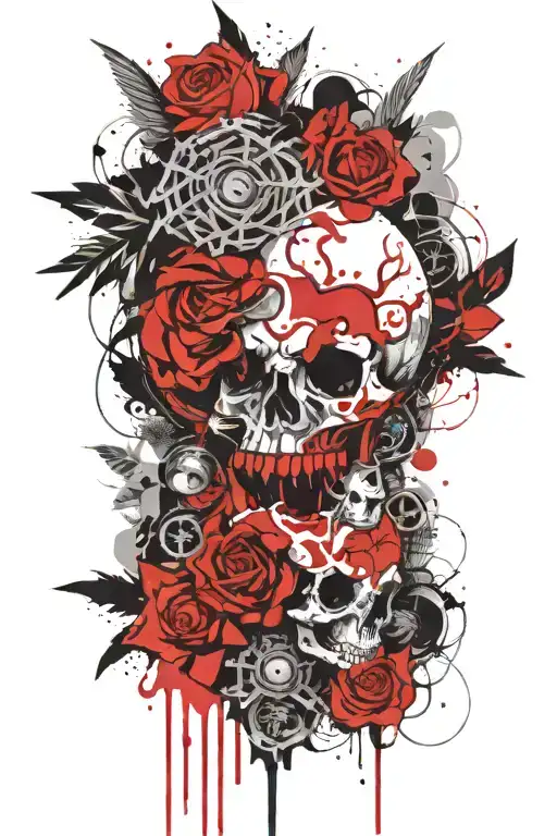seven deadly sins all at once tattoo design idea