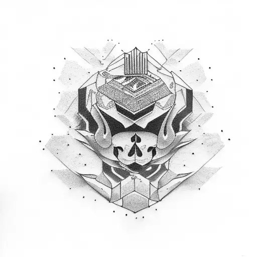 Rock and jiu-jitsu fusion tattoo design idea