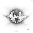 infinity and two doves tattoo design idea