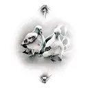 infinity and two doves tattoo design idea