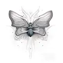 black witch moth tattoo design idea