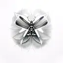 black witch moth tattoo design idea