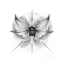 black witch moth tattoo design idea