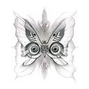 black witch moth tattoo design idea