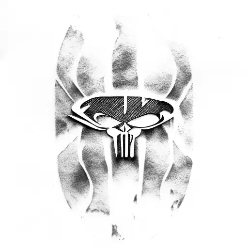 punisher and superman tattoo design idea