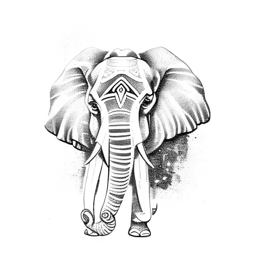 Elephant Headed Ganesha tattoo design idea