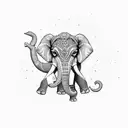 Elephant Headed Ganesha tattoo design idea