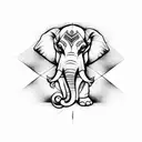 Elephant Headed Ganesha tattoo design idea