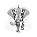 Elephant Headed Ganesha tattoo design idea