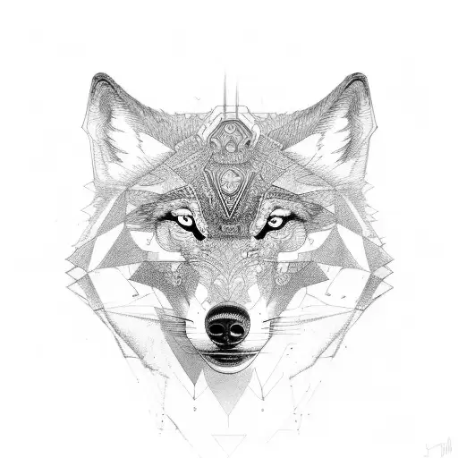 roman wolf tattoo design idea