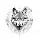 roman wolf tattoo design idea