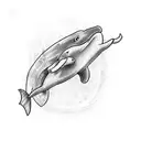 Blue whale tattoo design idea