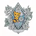paw flowers growing persevere mental health harry potter  tattoo design idea