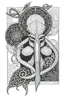 thoth God tattoo design idea
