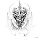 Dragon, fire, power, viking tattoo design idea