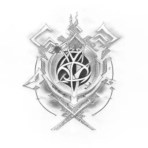 ekg with sobriety symbol tattoo design idea