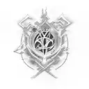 ekg with sobriety symbol tattoo design idea