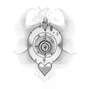 ekg with sobriety symbol tattoo design idea