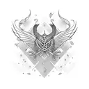 ekg with sobriety symbol tattoo design idea