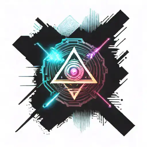 cyber security third eye  tattoo design idea