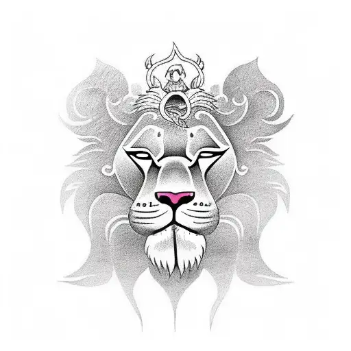 Simba and nala tattoo design idea