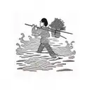 vietnam rice field tattoo design idea