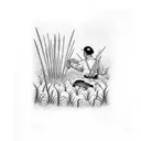 vietnam rice field tattoo design idea