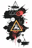 led Zeppelin pink Floyd  symbols incorporated somehow tattoo design idea