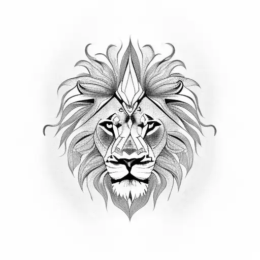 lion mandala tattoo design idea