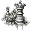 king chess piece tattoo design idea