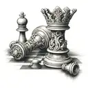 king chess piece tattoo design idea