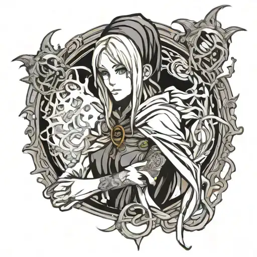 ranni the witch elden ring tattoo tattoo design idea