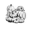 pumpkin blossom tattoo design idea