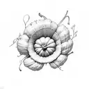 pumpkin blossom tattoo design idea