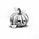 pumpkin blossom tattoo design idea