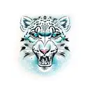 snow leopard tattoo design idea