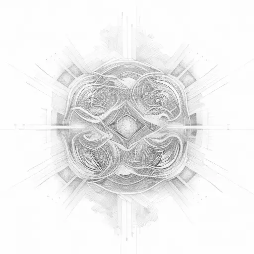 A trading graph transformed into a waveform with sound waves radiating from it tattoo design idea