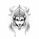 krishna and ram  tattoo design idea