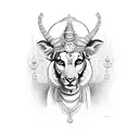 krishna and ram  tattoo design idea