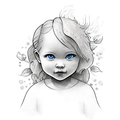 Combine the names of your children with elements of nature, such as flowers or trees tattoo design idea