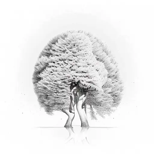 elements of nature in trees with the name's, Hollie, Devon and Nathaniel tattoo design idea