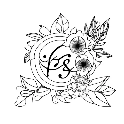 Combine the names of your children with elements of nature, such as flowers or trees tattoo design idea