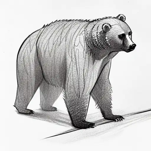 money bear alcohol tattoo design idea