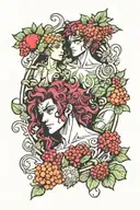 dionysus and germes tattoo design idea