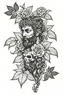 dionysus and germes tattoo design idea