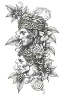 dionysus and germes tattoo design idea