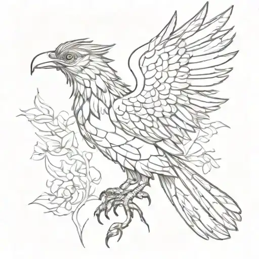 liver bird tattoo design idea